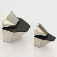 zinc alloy brushed nickel glass shelf clips