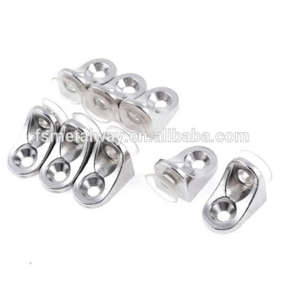 zinc alloy chrome finish glass shelf clips